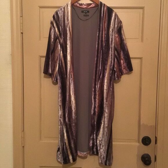 Miss Me Velvet Striped Cardigan - Picture 3 of 9